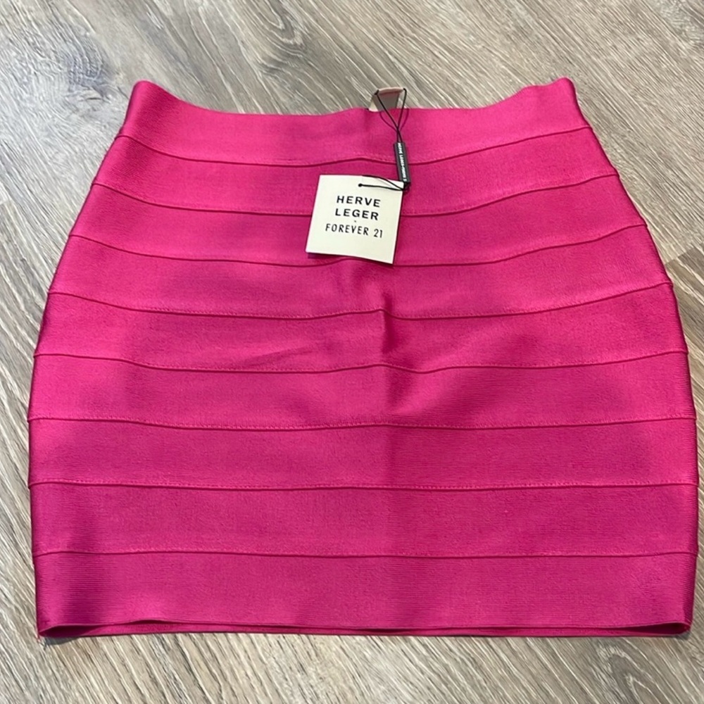 Herve Leger Pink Skirt